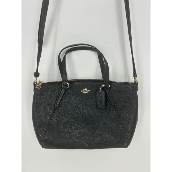Coach Handbags - Coach Black Pebble Leather Small Kelsey Satchel- Minimalist Classic